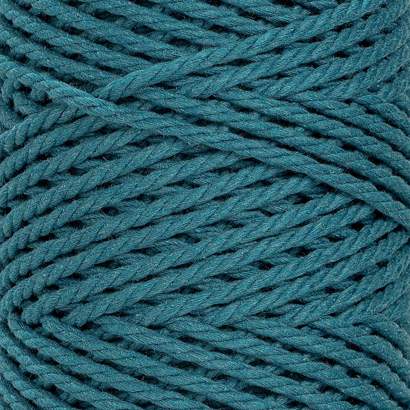 COTTON ROPE ZERO WASTE 3 MM - 3 PLY - OCEAN TEAL COLOR