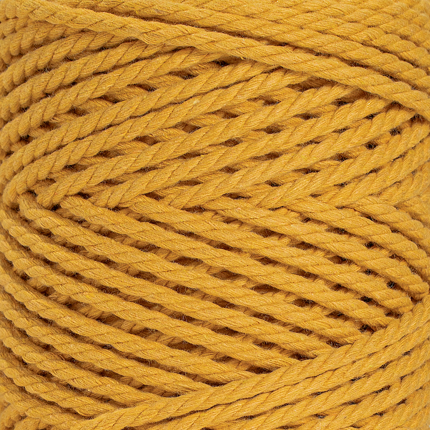 COTTON ROPE ZERO WASTE 3 MM - 3 PLY - OCHER COLOR