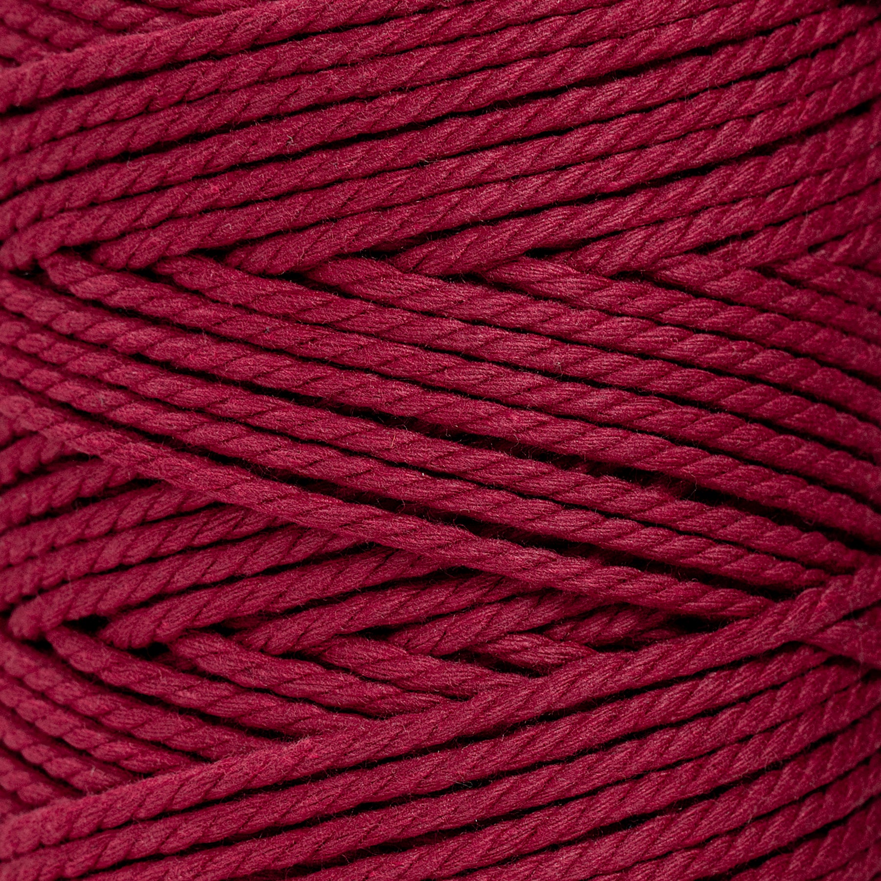 Ruby Ropes Macrame Cotton Rope Zero Waste 3mm - 3 Ply - Ruby Red Color Ganxxet