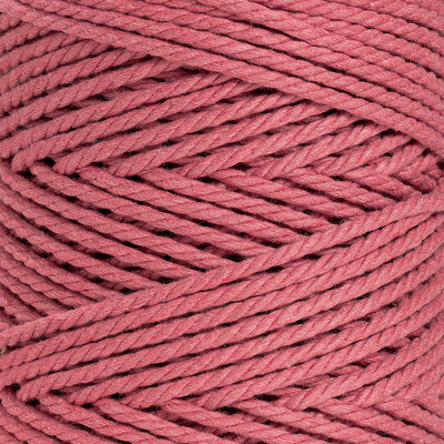 COTTON ROPE ZERO WASTE 3 MM - 3 PLY - HIBISCUS COLOR