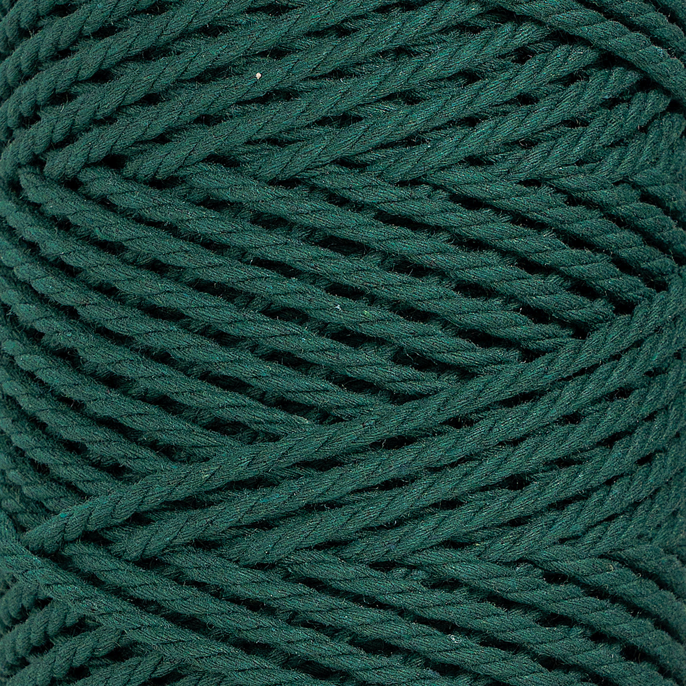 COTTON ROPE ZERO WASTE 3 MM - 3 PLY - FOREST GREEN COLOR