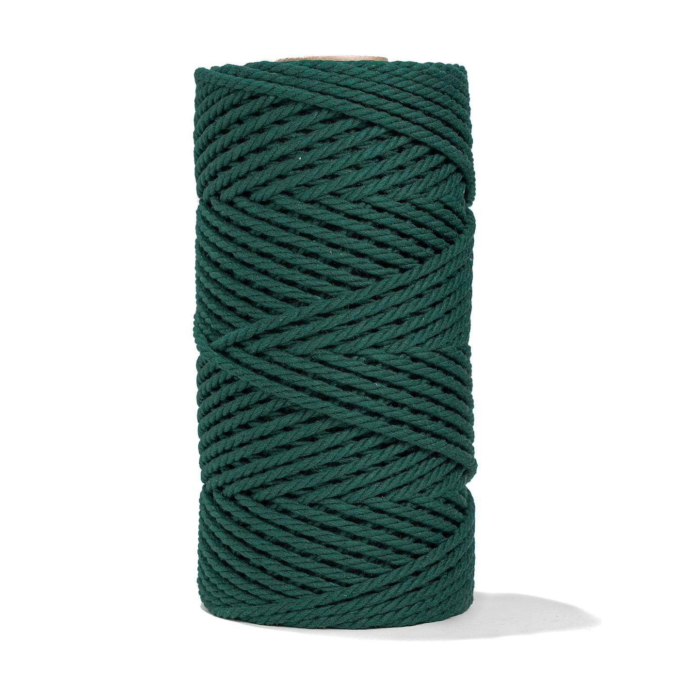 COTTON ROPE ZERO WASTE 3 MM - 3 PLY - FOREST GREEN COLOR
