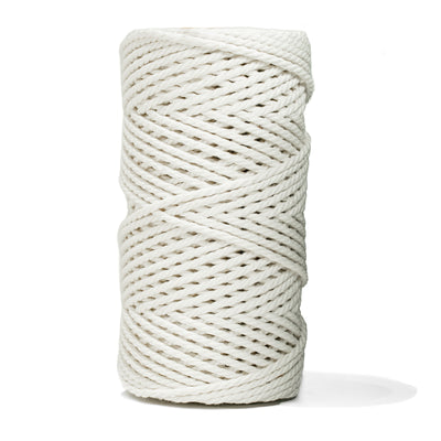 COTTON ROPE ZERO WASTE 3 MM - 3 PLY - IVORY COLOR