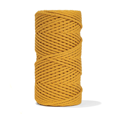 COTTON ROPE ZERO WASTE 3 MM - 3 PLY - OCHER COLOR