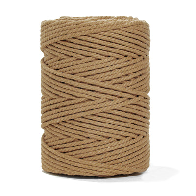 COTTON ROPE ZERO WASTE 3 MM - 3 PLY - TOAST COLOR
