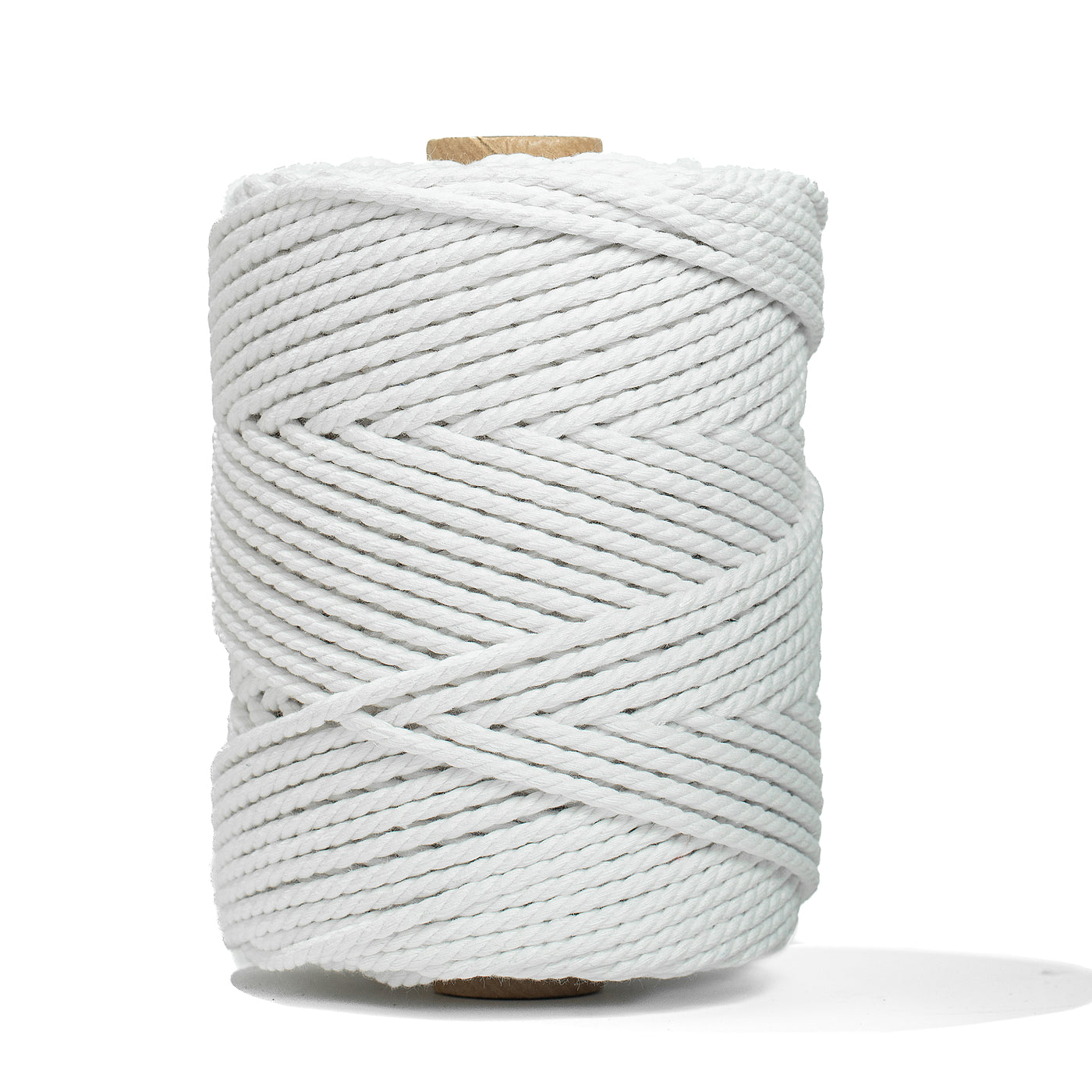 COTTON ROPE ZERO WASTE 3 MM - 3 PLY - WHITE COLOR