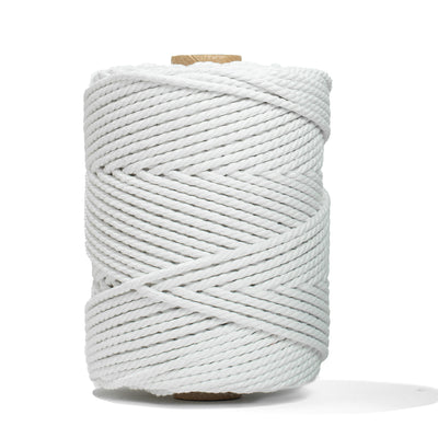 COTTON ROPE ZERO WASTE 3 MM - 3 PLY - WHITE COLOR