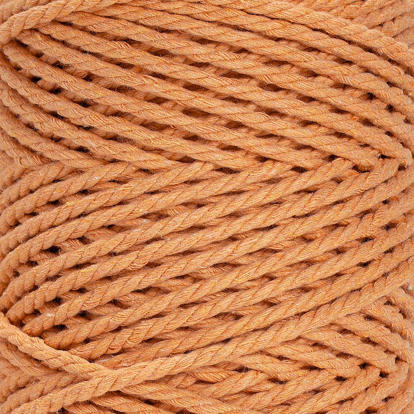 COTTON ROPE ZERO WASTE 3 MM - 3 PLY - APRICOT COLOR