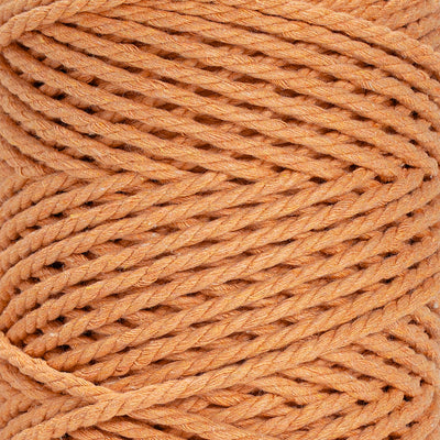 COTTON ROPE ZERO WASTE 3 MM - 3 PLY - APRICOT COLOR