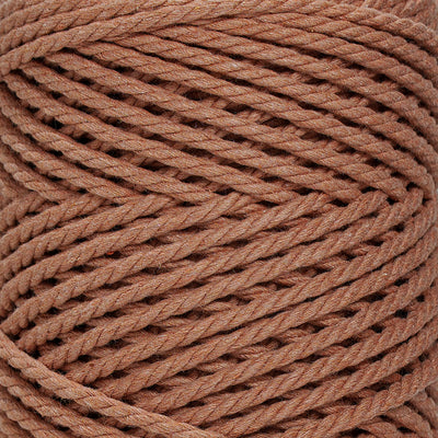 COTTON ROPE ZERO WASTE 3 MM - 3 PLY - CANYON COLOR