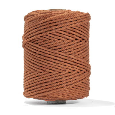 COTTON ROPE ZERO WASTE 3 MM - 3 PLY - CINNAMON COLOR