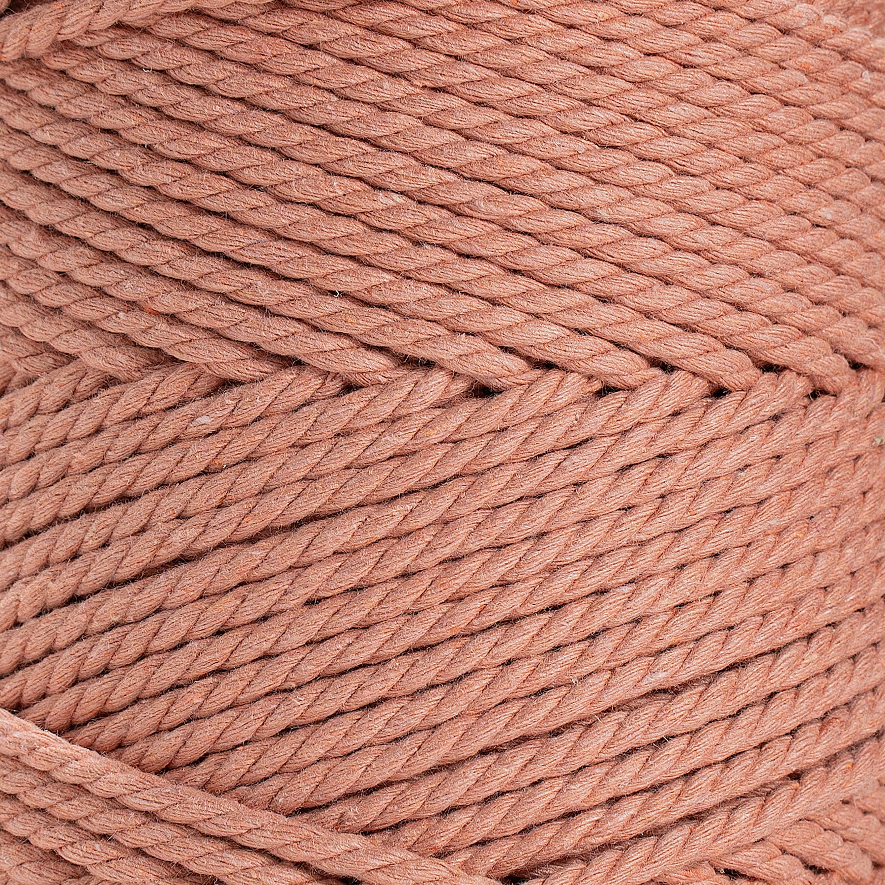 Pink Yarn Rope MACRAME COTTON ROPE ZERO WASTE 3 MM - 3 PLY - DUSTY PINK COLOR – Ganxxet