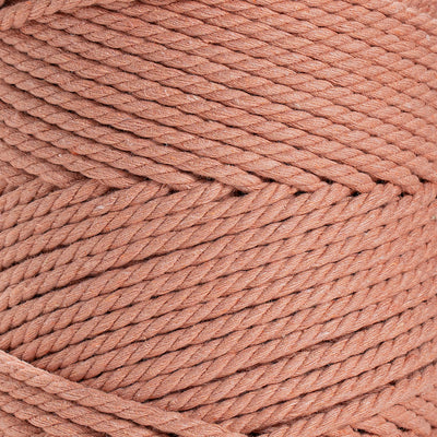 COTTON ROPE ZERO WASTE 3 MM - 3 PLY - DUSTY PINK COLOR