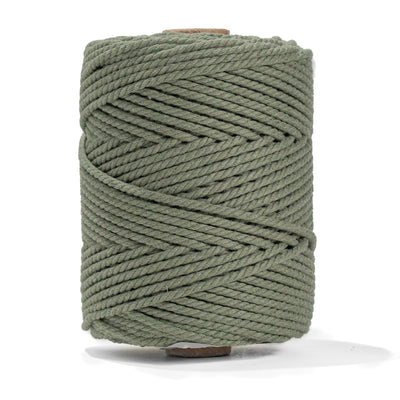 COTTON ROPE ZERO WASTE 3 MM - 3 PLY - EUCALYPTUS COLOR