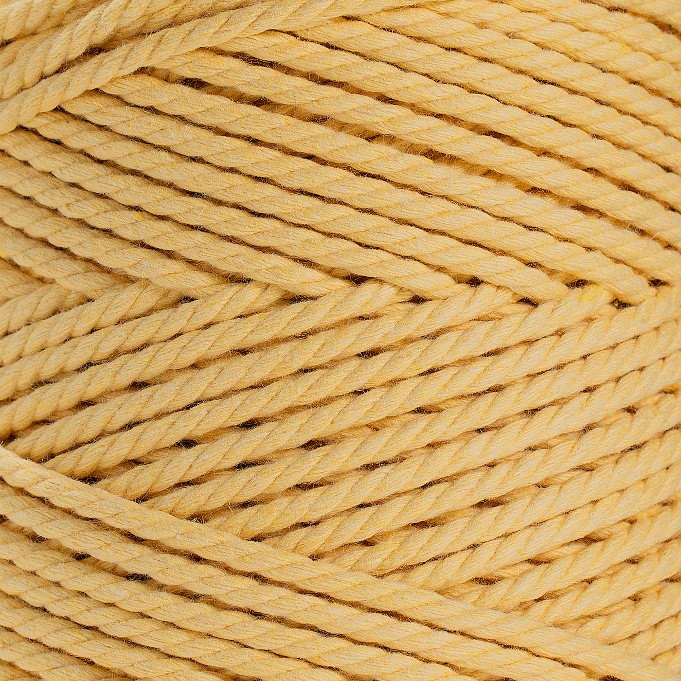 COTTON ROPE ZERO WASTE 3 MM - 3 PLY - SUNFLOWER YELLOW COLOR