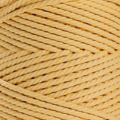 COTTON ROPE ZERO WASTE 3 MM - 3 PLY - SUNFLOWER YELLOW COLOR