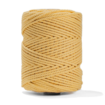 COTTON ROPE ZERO WASTE 3 MM - 3 PLY - SUNFLOWER YELLOW COLOR
