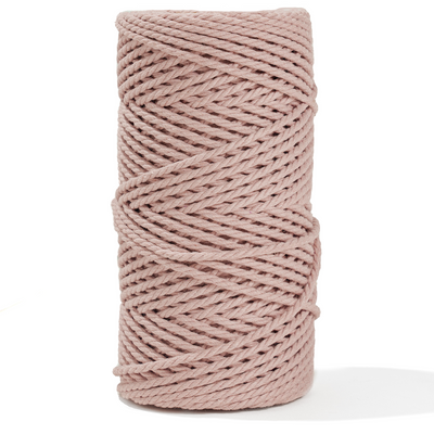 COTTON ROPE ZERO WASTE 3 MM - 3 PLY - BALLET PINK COLOR