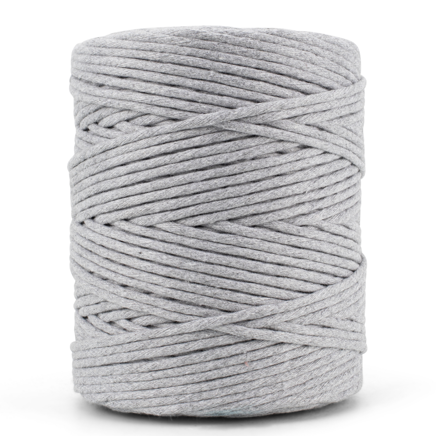 Soft Cotton Cord Zero Waste 4mm Single Strand - Gray Marl Color