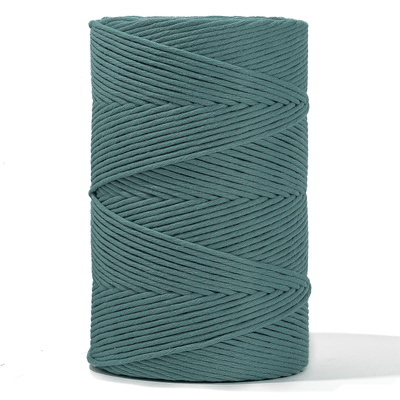 SOFT COTTON CORD ZERO WASTE 4 MM - 1 SINGLE STRAND - JADE COLOR