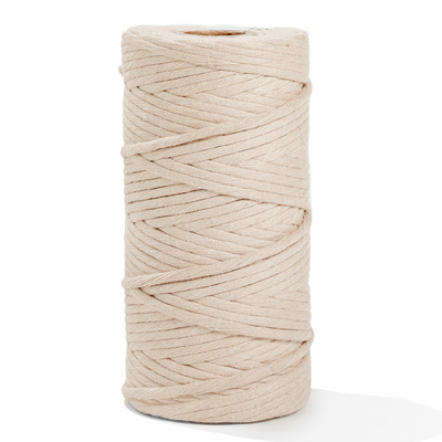 SOFT COTTON CORD ZERO WASTE 4 MM - 1 SINGLE STRAND - ALMOND COLOR