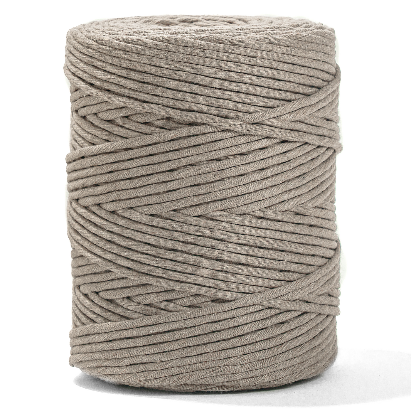 SOFT COTTON CORD ZERO WASTE 4 MM - 1 SINGLE STRAND - SOFT TAUPE COLOR
