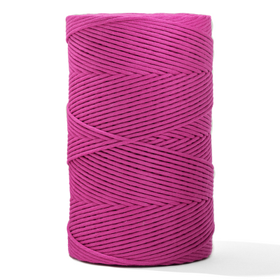 SOFT COTTON CORD ZERO WASTE 4 MM - 1 SINGLE STRAND - RASPBERRY COLOR