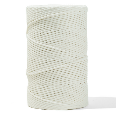 SOFT COTTON CORD ZERO WASTE 4 MM - 1 SINGLE STRAND - IVORY COLOR