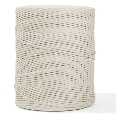 SUPER SPOOL SOFT COTTON CORD ZERO WASTE 4 MM - 1 SINGLE STRAND - NATURAL COLOR