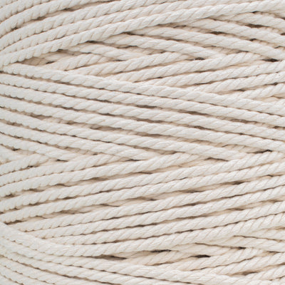 COTTON ROPE ZERO WASTE 4 MM - 3 PLY - NATURAL COLOR 820 ft
