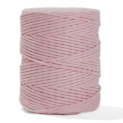 Soft Cotton Cord Zero Waste 4mm Single Strand - Baby Pink Color