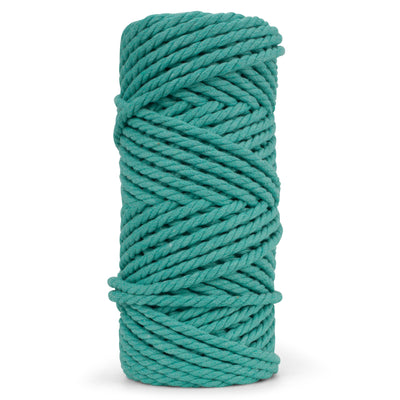 COTTON ROPE ZERO WASTE 5 MM - 3 PLY - CARIBBEAN SEA COLOR