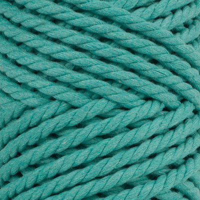 COTTON ROPE ZERO WASTE 5 MM - 3 PLY - CARIBBEAN SEA COLOR