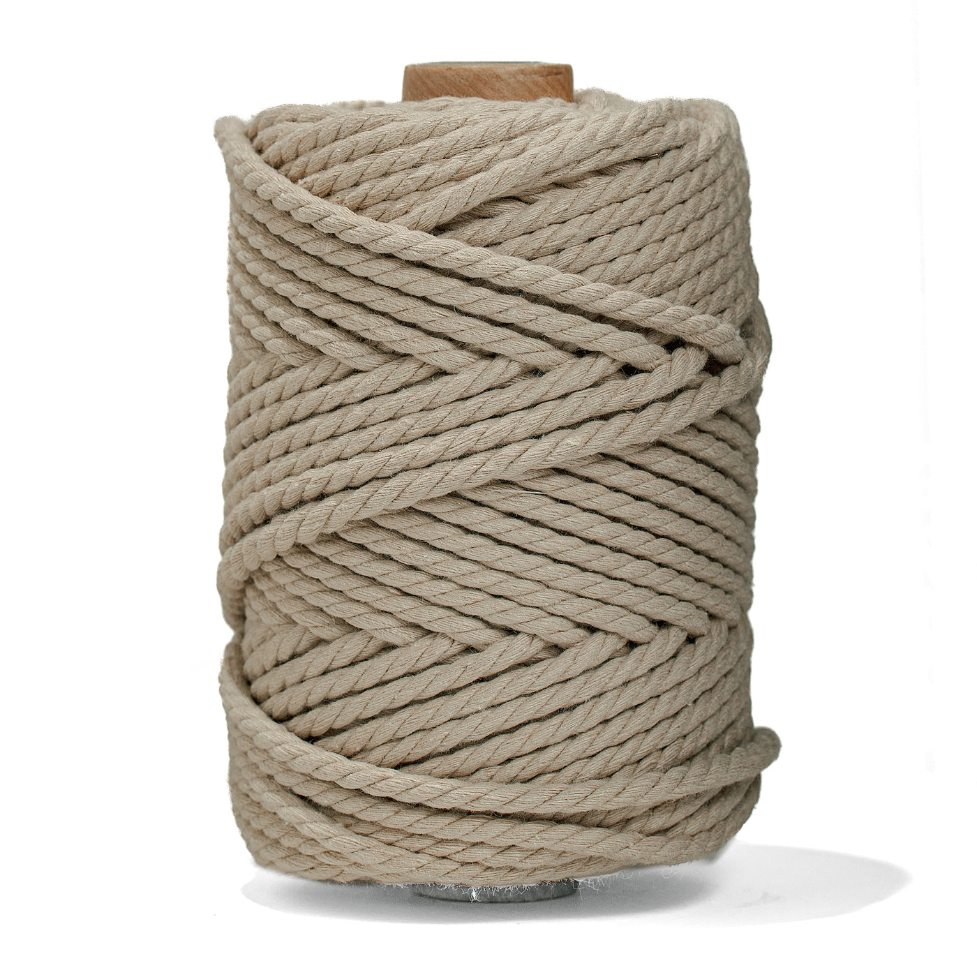 COTTON ROPE ZERO WASTE 5 MM - 3 PLY - BEIGE COLOR