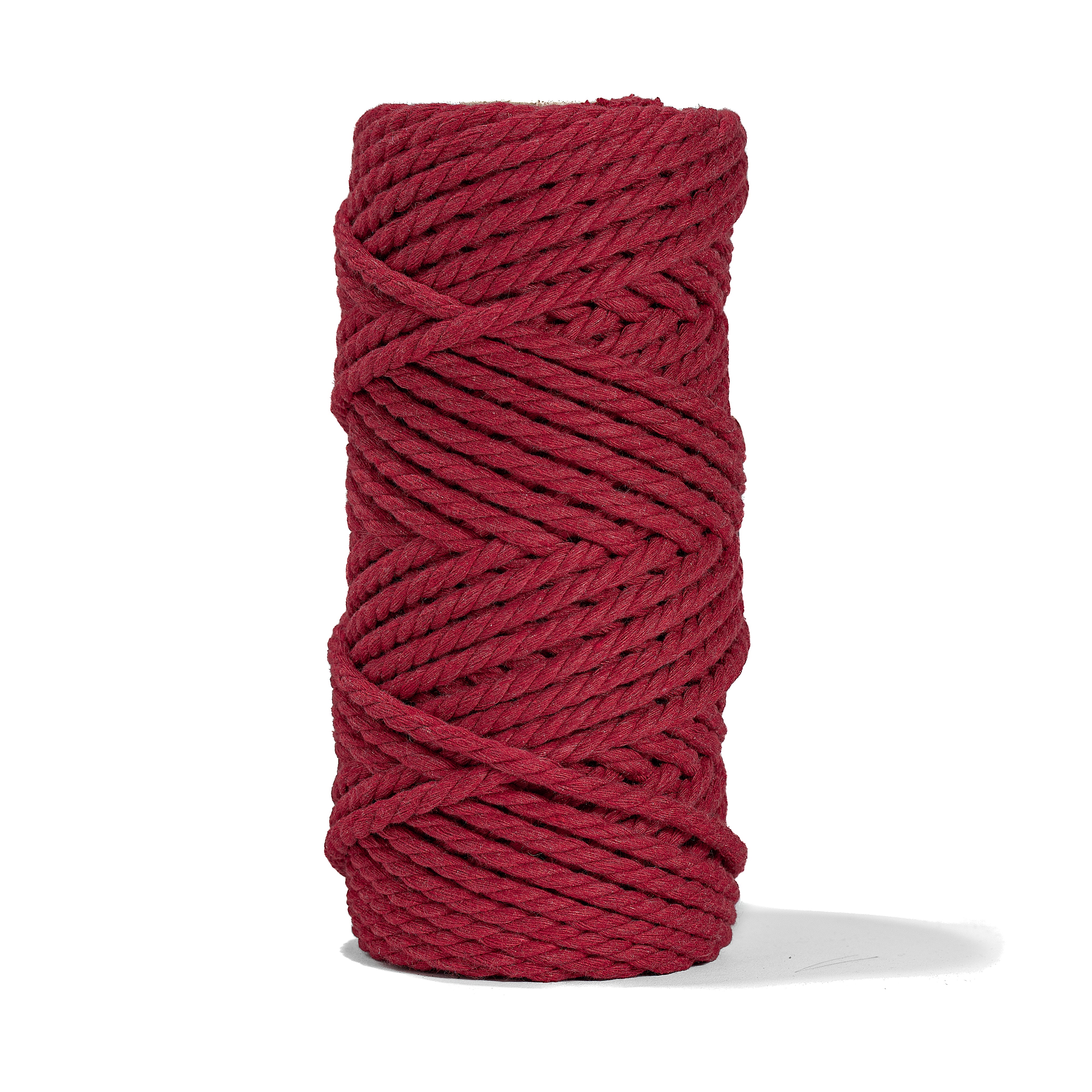MACRAME COTTON ROPE 5 MM - 3 PLY - BERRY RED COLOR – Ganxxet