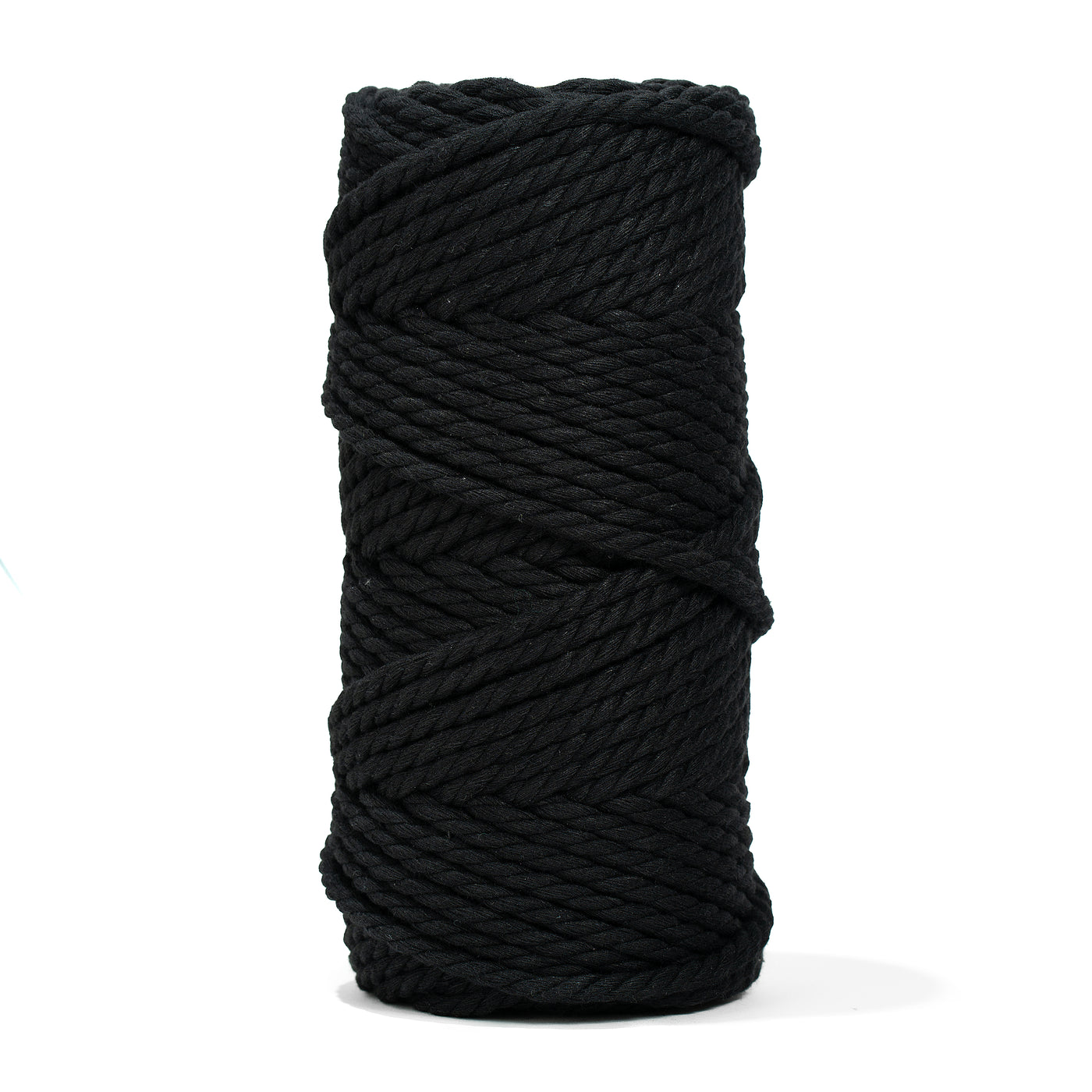 COTTON ROPE ZERO WASTE 5 MM - 3 PLY - BLACK COLOR