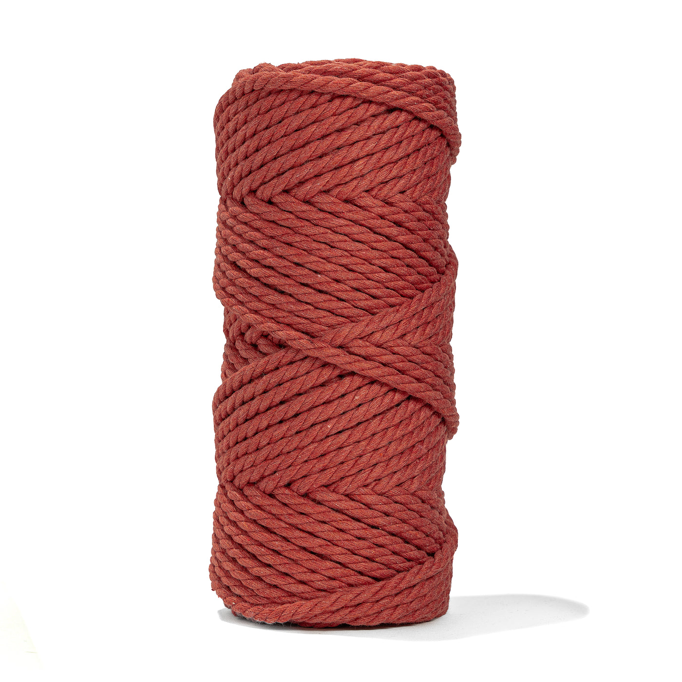 COTTON ROPE ZERO WASTE 5 MM - 3 PLY - BRICK COLOR