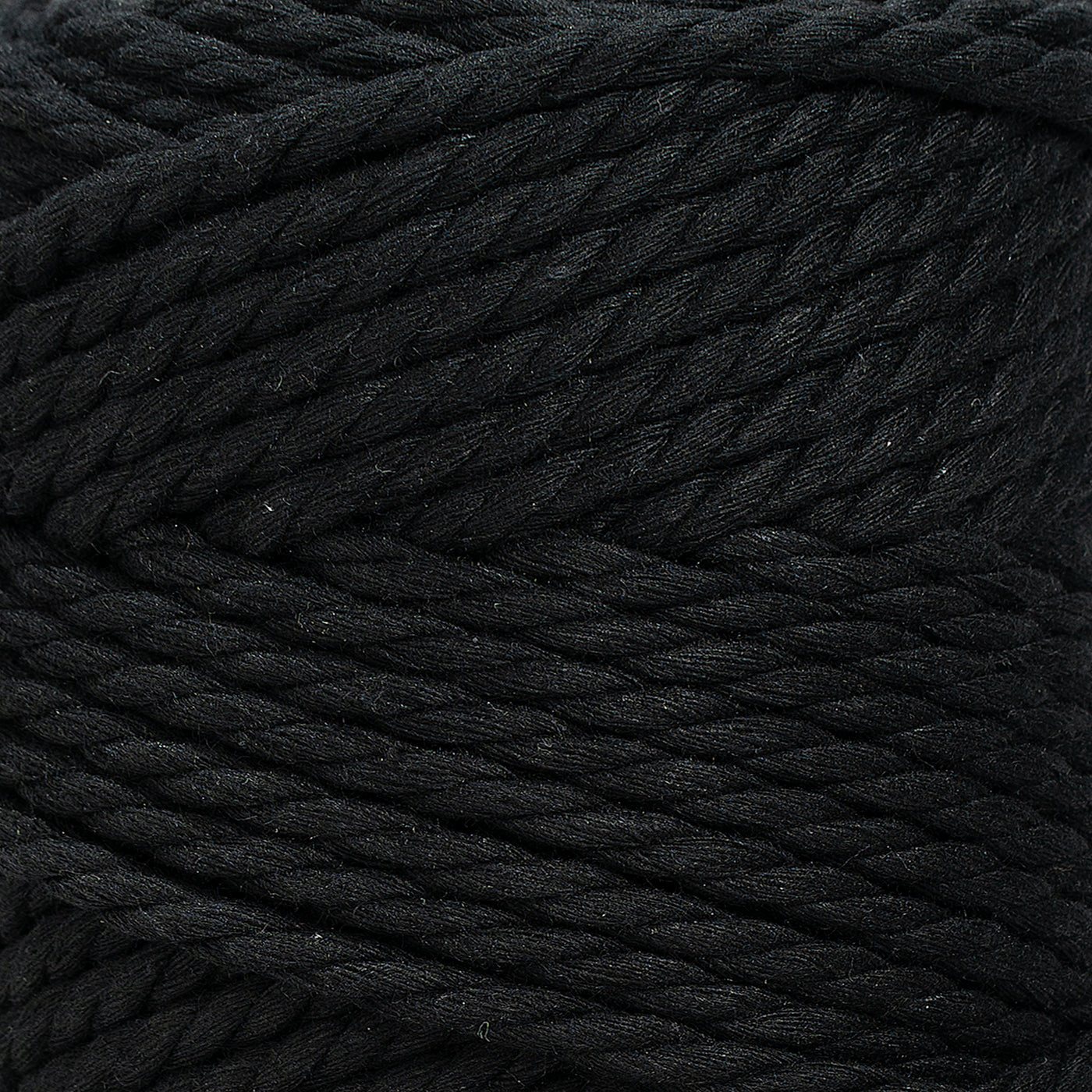 COTTON ROPE ZERO WASTE 5 MM - 3 PLY - BLACK COLOR
