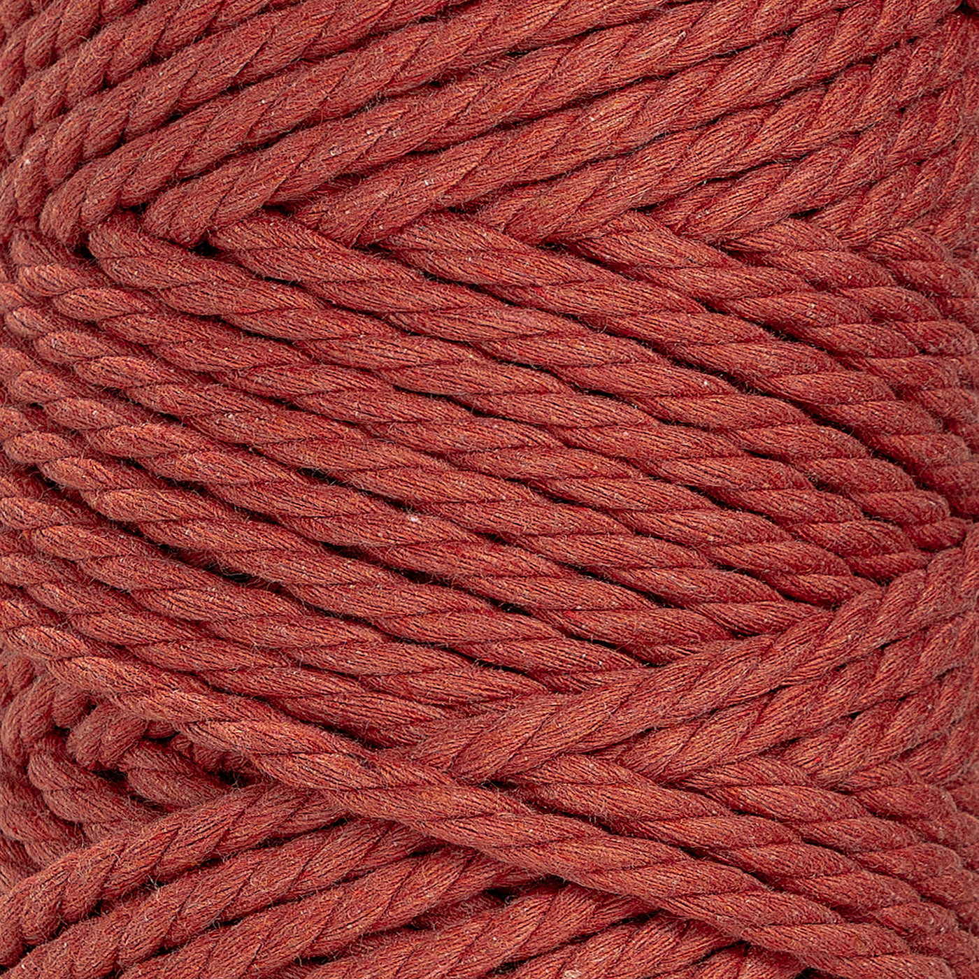 COTTON ROPE ZERO WASTE 5 MM - 3 PLY - BRICK COLOR