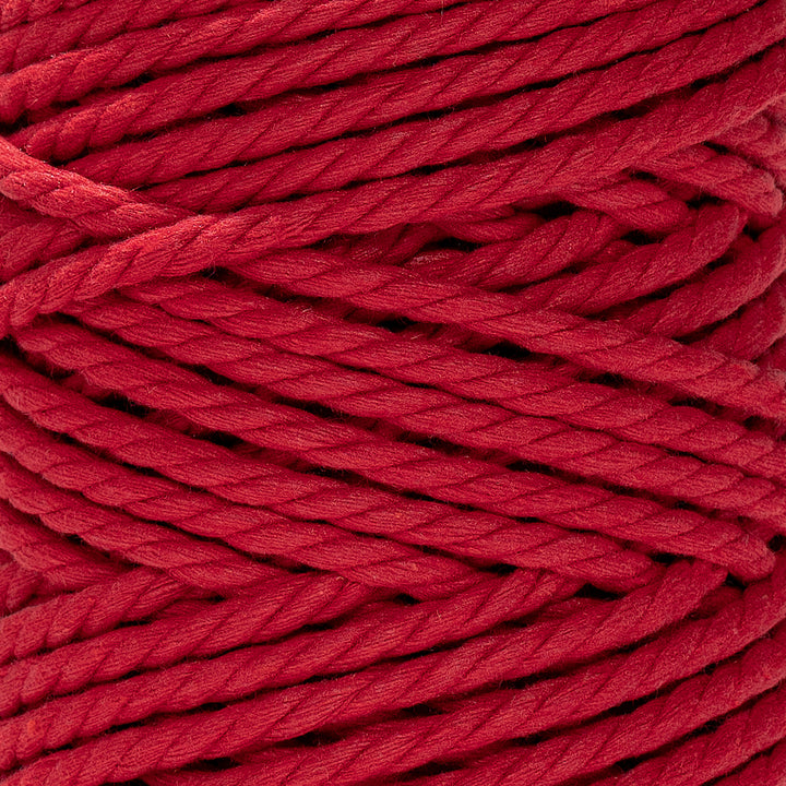 Fil Polypropylène Cordon Coton Ciré Everlasto N°3 6.5mm X 50m - Qualité Royaume-Uni Ficelle Cirée Rouge