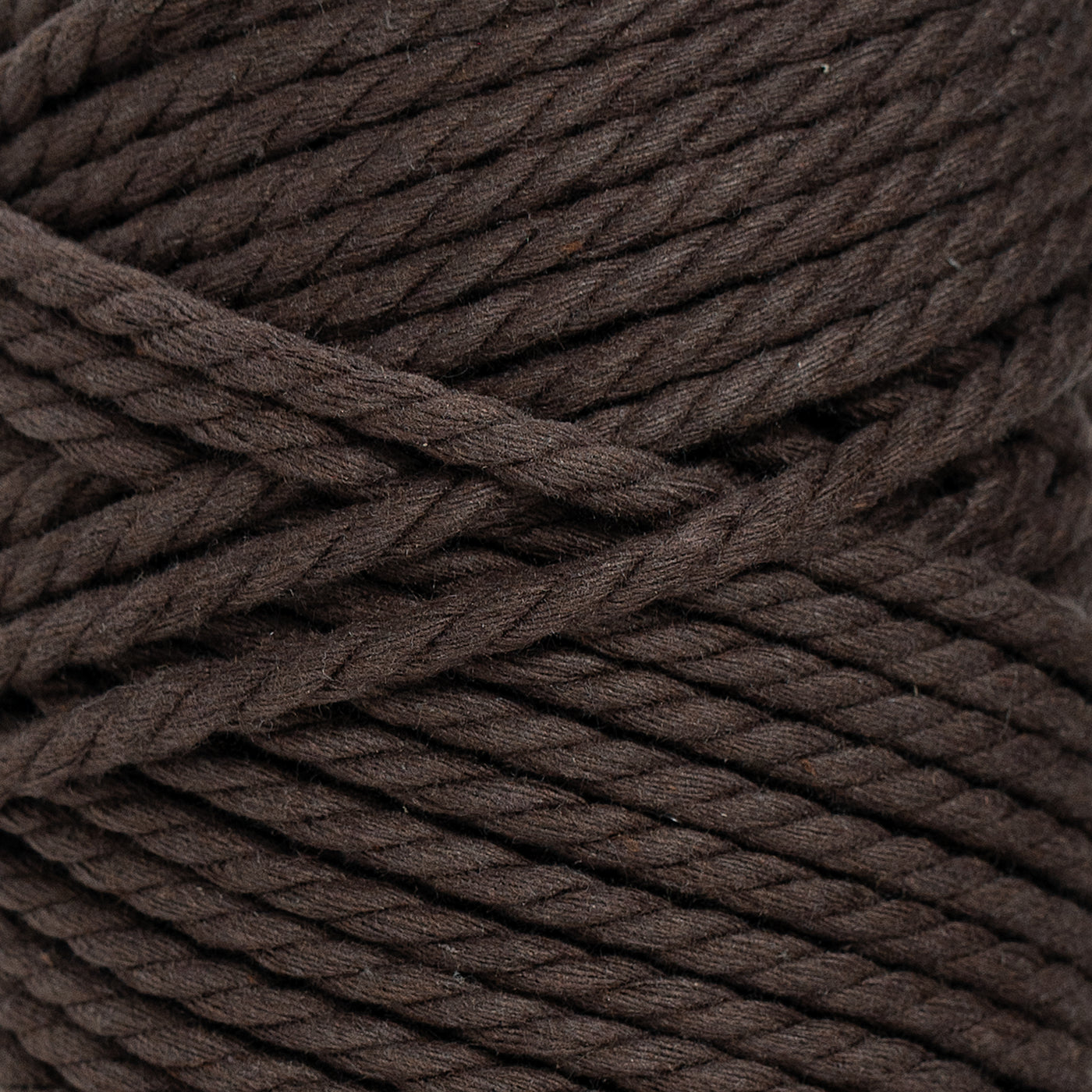 COTTON ROPE ZERO WASTE 5 MM - 3 PLY - CHOCOLATE COLOR