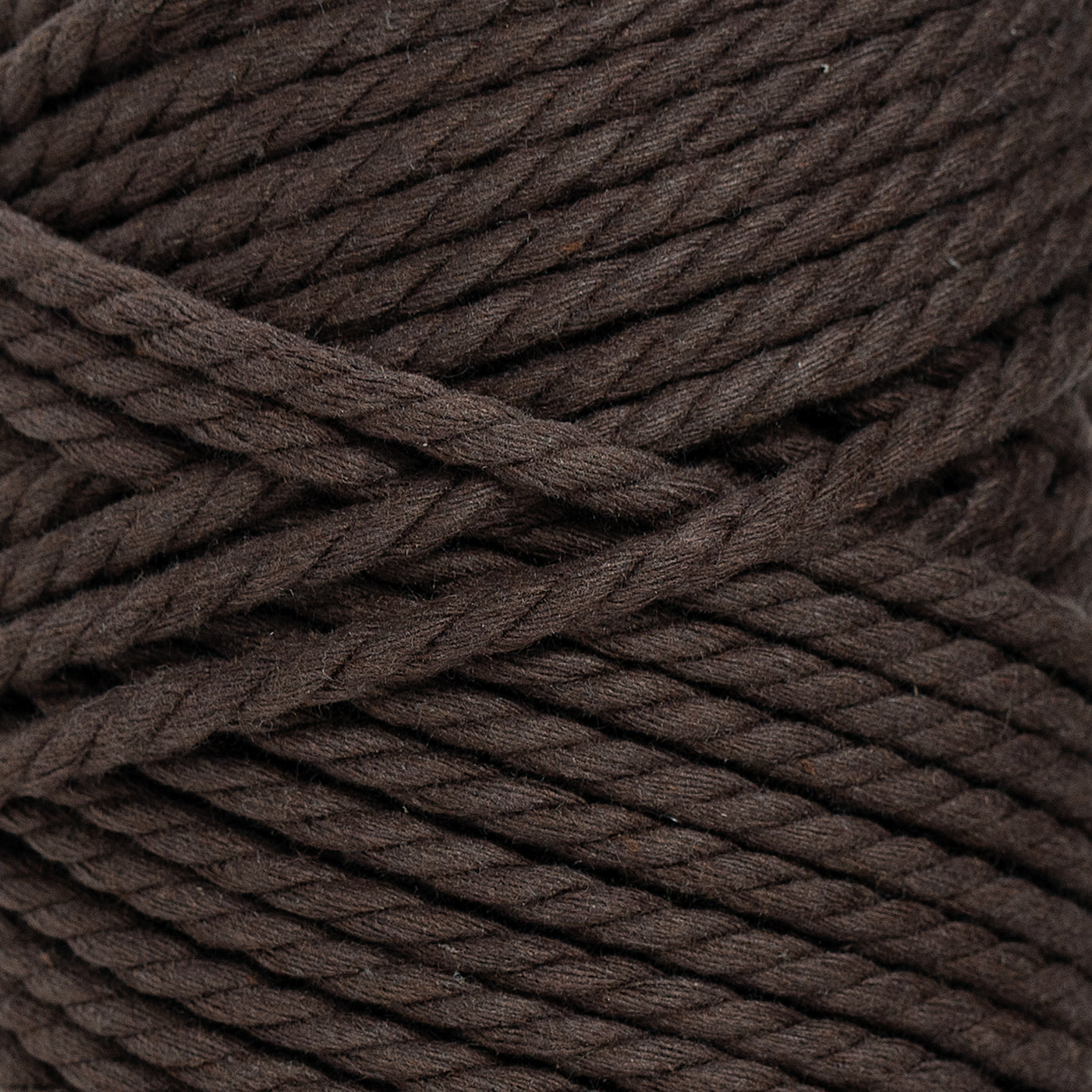 COTTON ROPE ZERO WASTE 5 MM - 3 PLY - CHOCOLATE COLOR