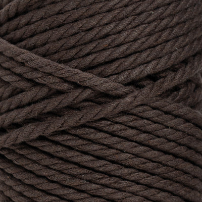 COTTON ROPE ZERO WASTE 5 MM - 3 PLY - CHOCOLATE COLOR