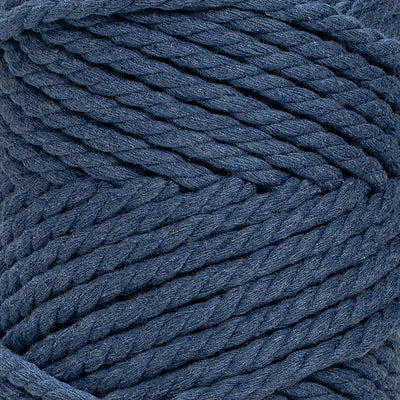 COTTON ROPE ZERO WASTE 5 MM - 3 PLY - DENIM COLOR