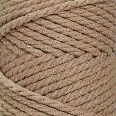 COTTON ROPE ZERO WASTE 5 MM - 3 PLY - DUNE COLOR