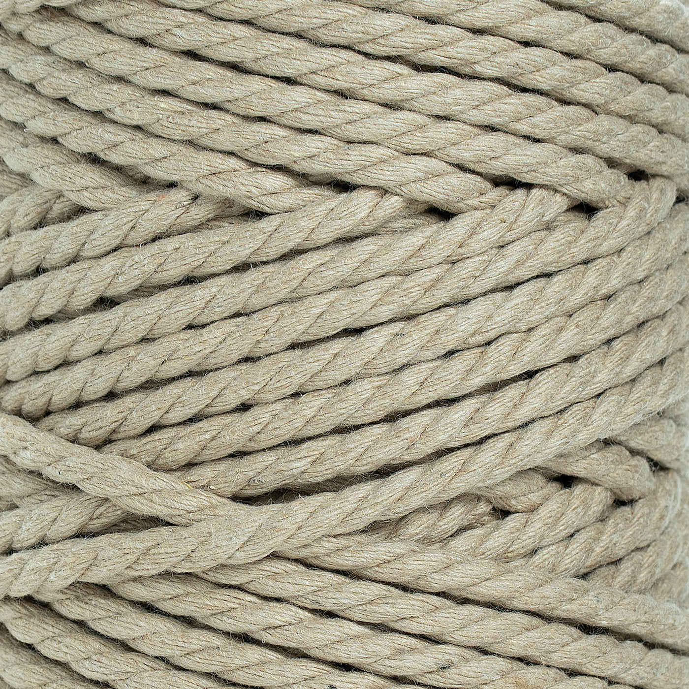 COTTON ROPE ZERO WASTE 5 MM - 3 PLY - SAND COLOR
