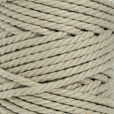 COTTON ROPE ZERO WASTE 5 MM - 3 PLY - SAND COLOR