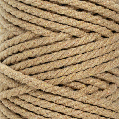 COTTON ROPE ZERO WASTE 5 MM - 3 PLY - TOAST COLOR