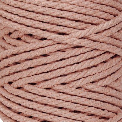 COTTON ROPE ZERO WASTE 5 MM - 3 PLY - DUSTY ROSE COLOR