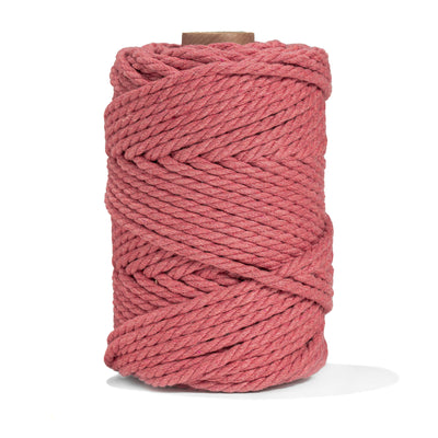 COTTON ROPE ZERO WASTE 5 MM - 3 PLY - HIBISCUS COLOR